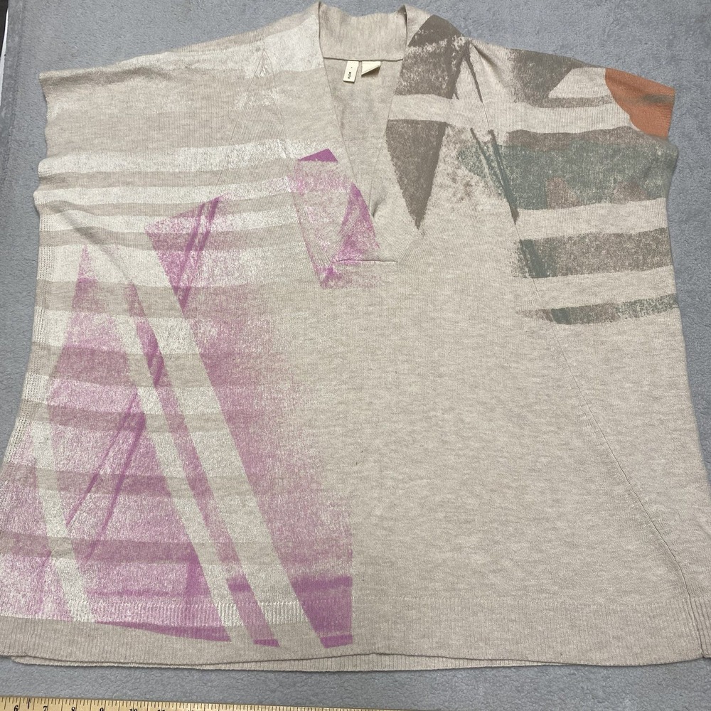 Anthropologie Moth Sweater XS Poncho Los Pocitas Oversized Cashmere Wool Blend